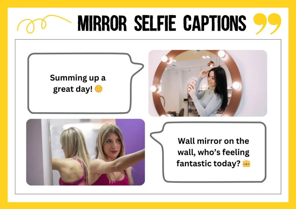 1. Mirror Selfie Captions