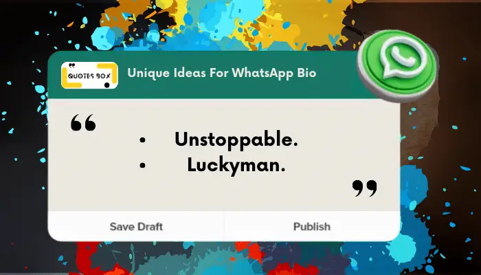 15. Unstoppable. Luckyman
