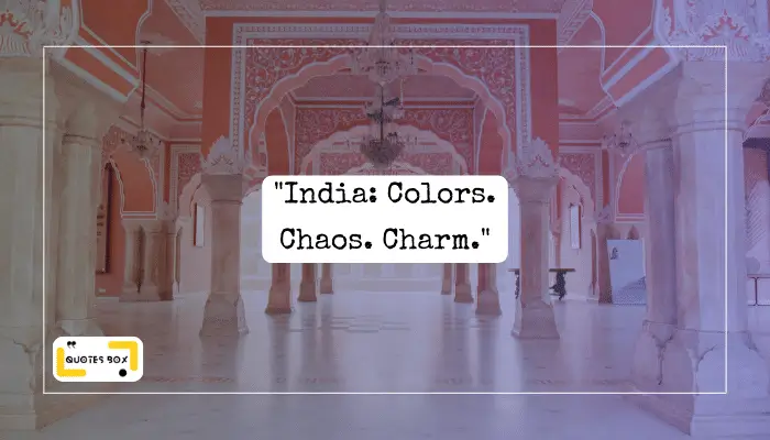17. _India_ Colors. Chaos. Charm