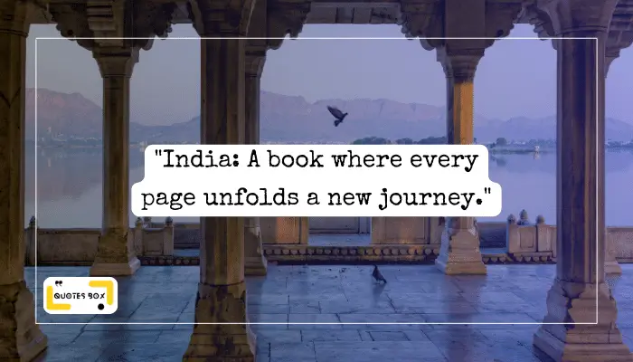 20. _India_ A book where every page unfolds a new journey