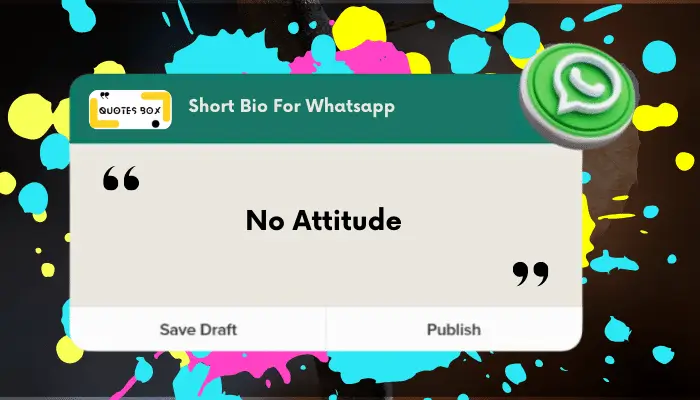12. No Attitude