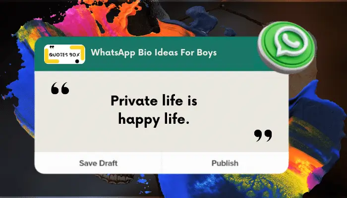 8. Private life is happy life